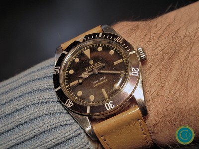 Rolex 5508 Tropical small-crown Submariner from 1958.     