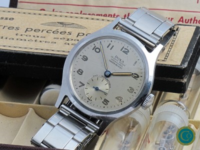 Rare Doxa 565  Impermeable with 35mm steel 565 Borgel case