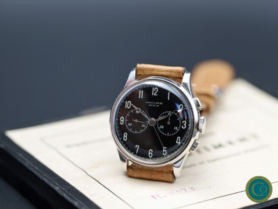 Extremly Rare and probably unique 18K WHITE GOLD Geneva Sport chronograph from the 1930's