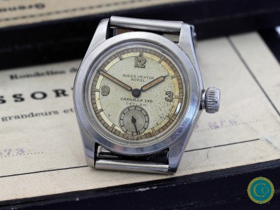 Rare Rolex Flat Back retail by Cargills LTD Ceylon