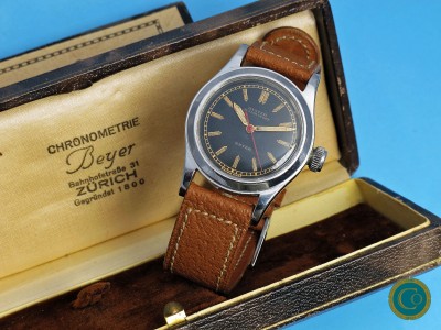 Rolex Oyster Junior Sport ref.3136  Double Signed  Beyer With Original Box circa 1940