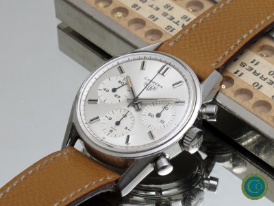 Heuer Carrera 2447 S with rare MKII Albino dial.      